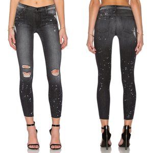 Black Orchid Noah Paint Splatter Ankle Fray Skinny Jean Galaxian